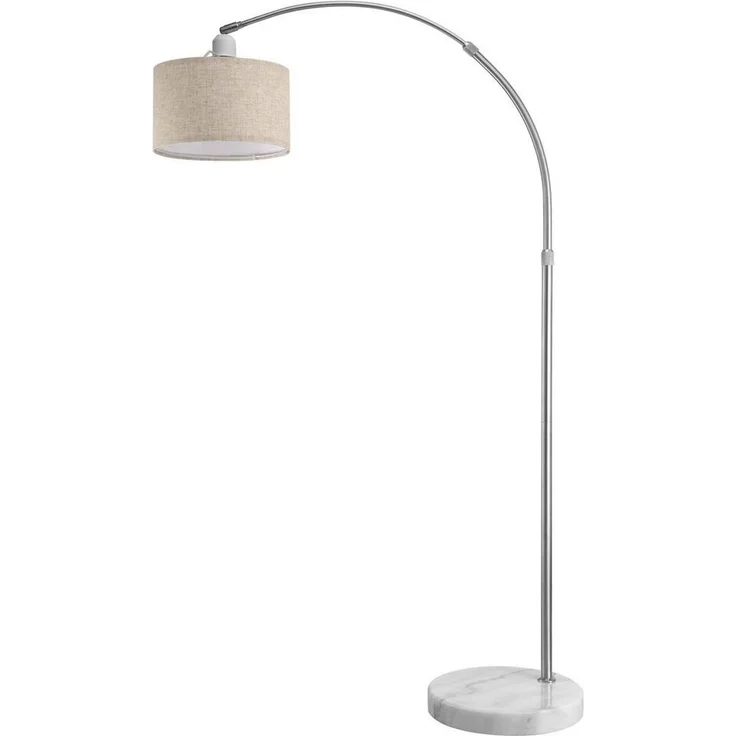 Monzana Bogenlampe schwenkbar / höhenverstellbar, Edelstahl / Polyester beige, 150-175 cm – Bild 1