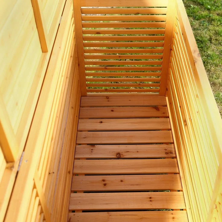 XXL Gartentruhe Braun Kissenbox Auflagenkiste Aufbewahrung Terrasse Outdoormöbel – Bild 3