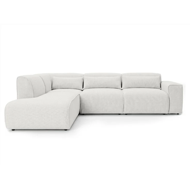 AX LIVING Wohnlandschaft mit Schlaffunktion Ruyam Perlweiß Sofa L – Bild 5