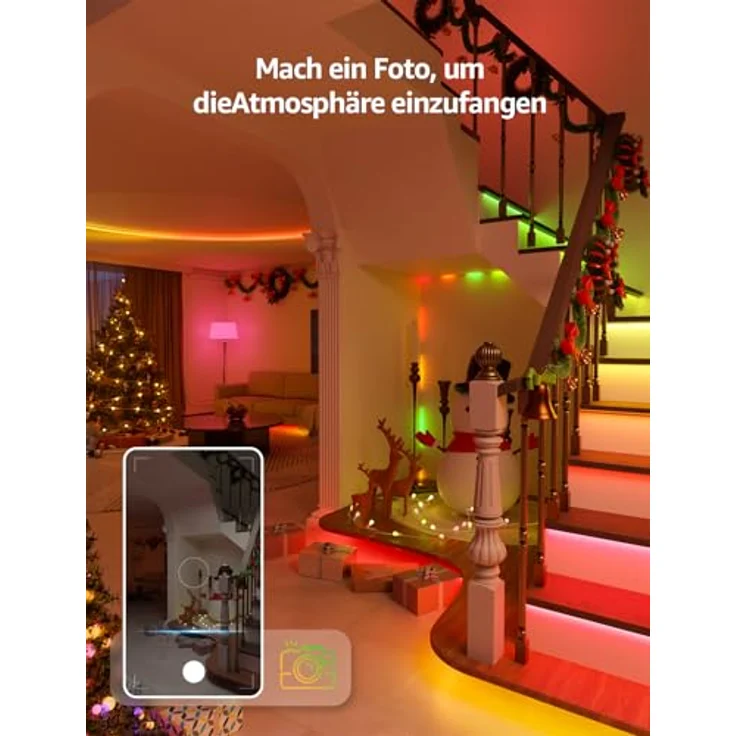 Lepro AI LED Streifen S1, MagicColor RGBIC 10M Smart LED Strip mit KI-Lichtdesigner, Musik-Sync, App-Steuerung, kompatibel mit Alexa & Google Assistant für Party & Gaming – Bild 2