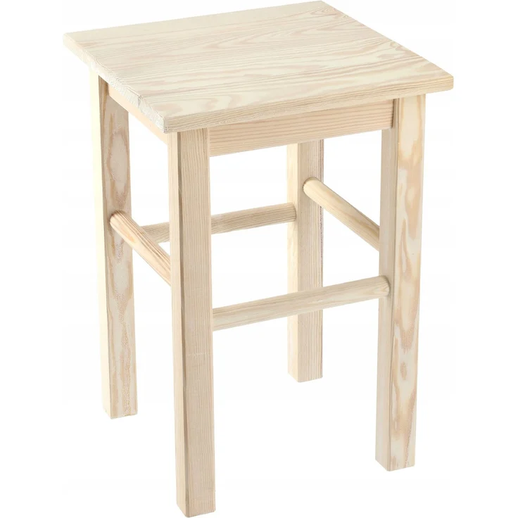 KADAX Holz-Küchenhocker, Hocker, Stuhl, 43,5 cm, massiv, natur – Bild 1