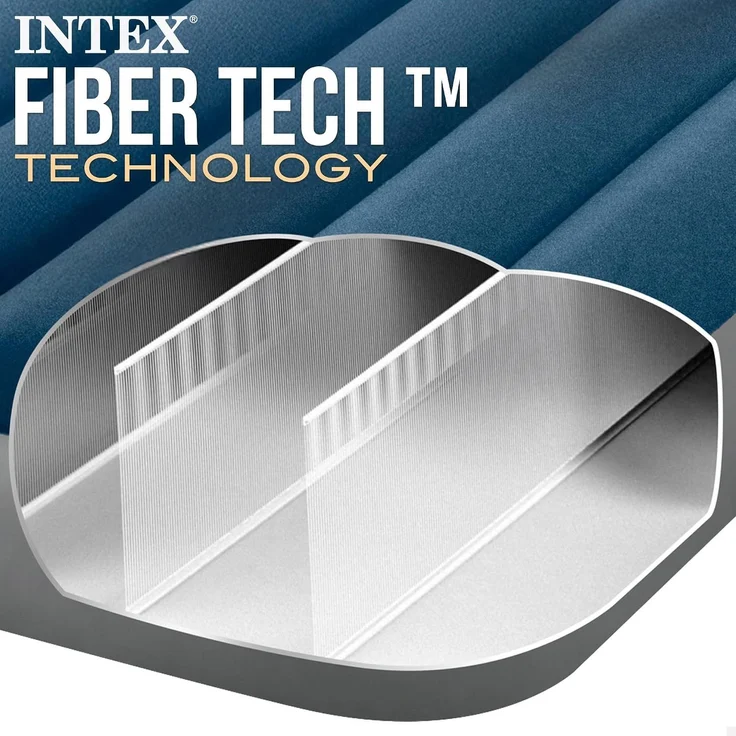 INTEX INTEX Luftbett mit Pumpe 99 x 191 x 25 cm Dunkelblau und Grau 42035638 – Bild 7