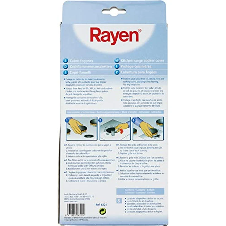 Rayen Rayen Set mit 8 Herdabdeckungen RA6321 – Bild 3