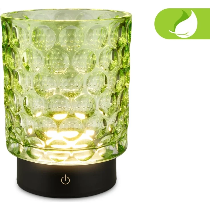 Briloner LED Akku-Tischleuchte Sunora grün 15 cm warmweiß dimmbar – Bild 1