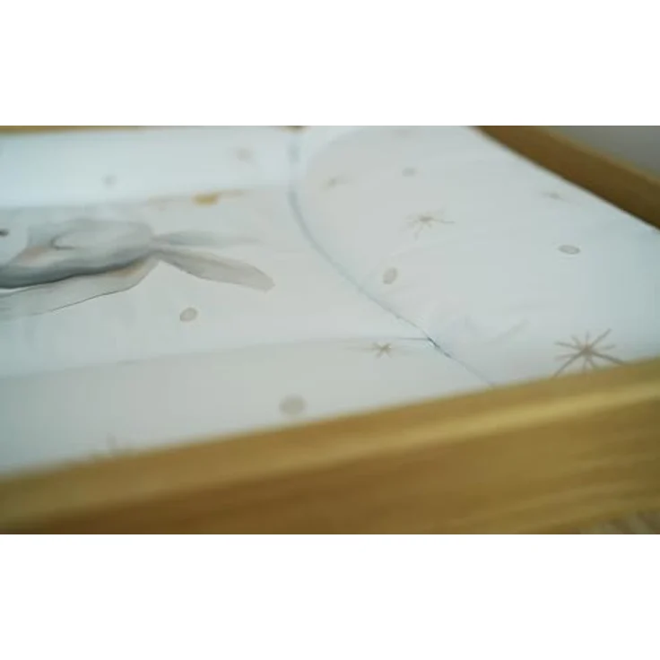 Ceba Baby® weiche Wickelauflage 75x72 cm - Baby Wickelunterlage - Wickeltischauflage für Junge und Mädchen - Wasserdicht, abwaschbar - OEKO-TEX® Standard 100 - Made in EU - Schlafhase – Bild 9