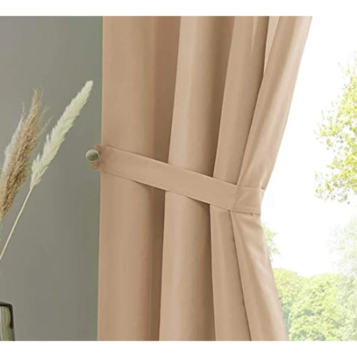 Gardinenbox Vorhang (2 St), Schlaufe, blickdicht, Microfaser, Schal Microsatin »Berlin« Blickdicht Kräuselband Raffhalter 20400N2 – Bild 3