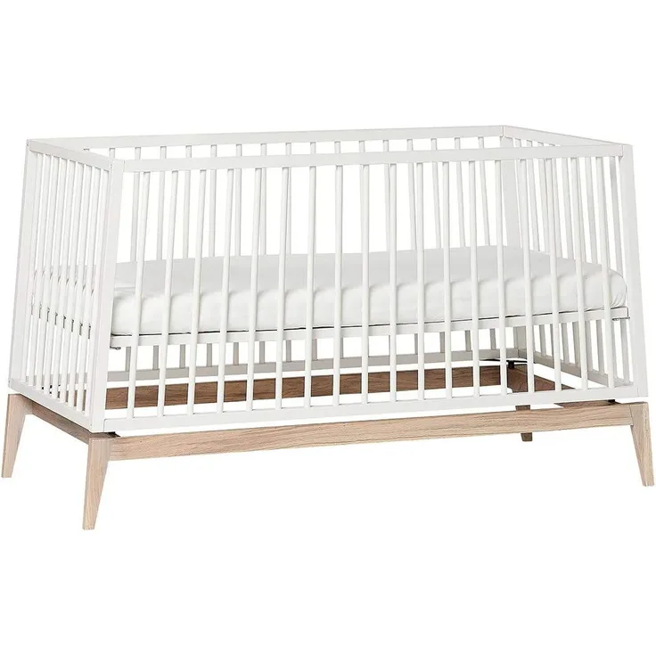 Leander 'Luna' Babybett, weiß/eiche, 70x140 cm