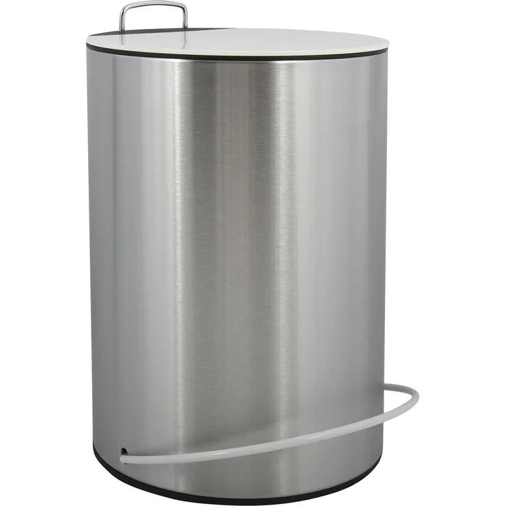 MSV Kosmetikeimer "Unna" Mülleimer Treteimer Abfalleimer - 5 Liter – mit herausnehmbaren Inneneimer - Weiß