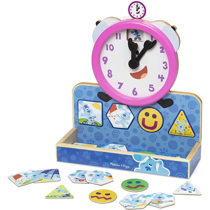 Melissa & Doug 33014 Blue's Clues & You Tickety Tock Wanduhr aus Holz, Mehrfarbig
