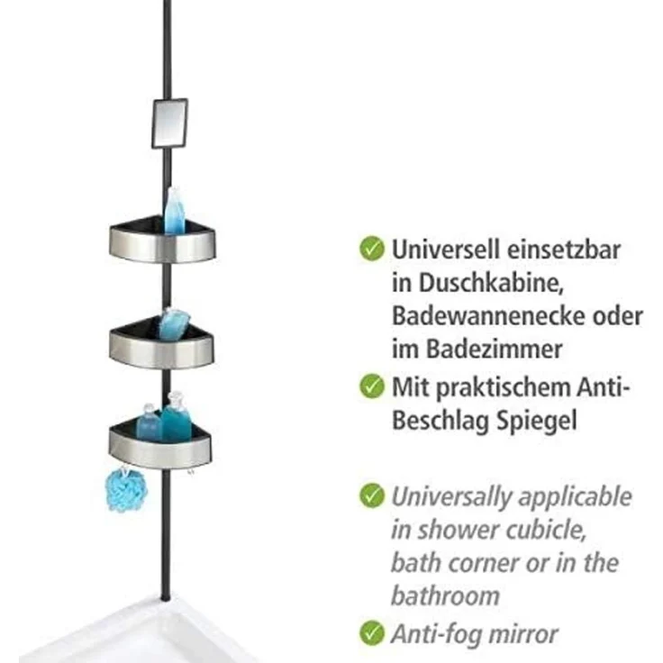 WENKO PREMIUM Dusch Eckablage, Schwarz – Bild 2