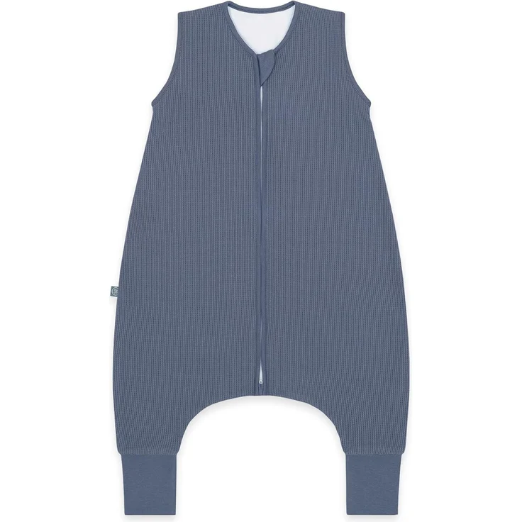 emma & noah Baby Schlafsack mit Füßen 1.0 TOG, Ganzjahres Schlafsack mit Beinen für den Frühling, Sommer und Herbst, 100% Bio-Baumwolle, OEKO-TEX Zertifiziert (Essential Blau, 70 cm) – Bild 1