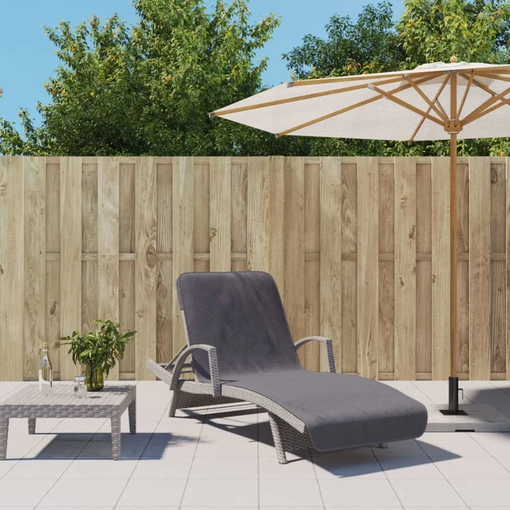 vidaXL Strandtücher 2 Stk. Anthrazit 75x200 cm Stoff 400 GSM 362674 – Bild 1