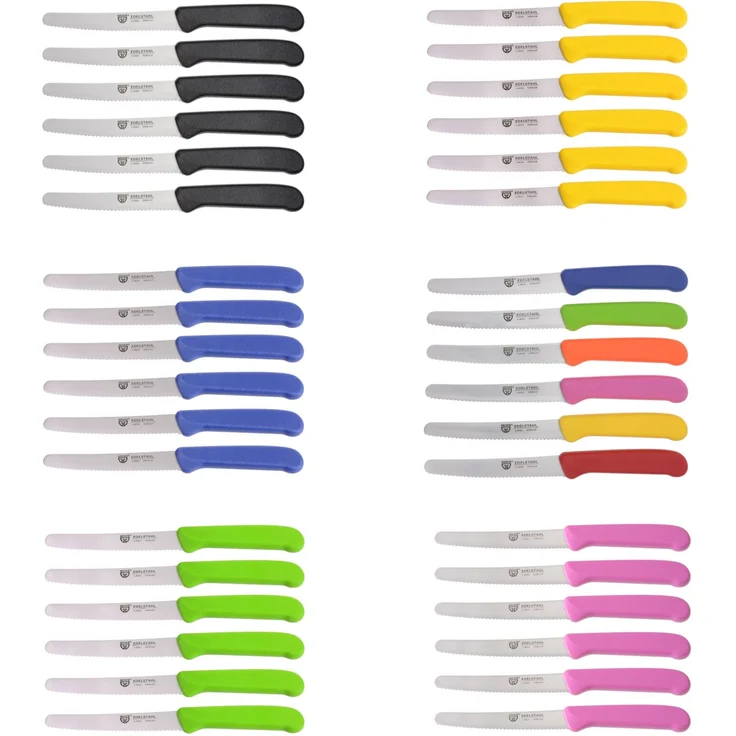Frühstücksmesser / Brötchenmesser, 6 Stück, bunt – Bild 2