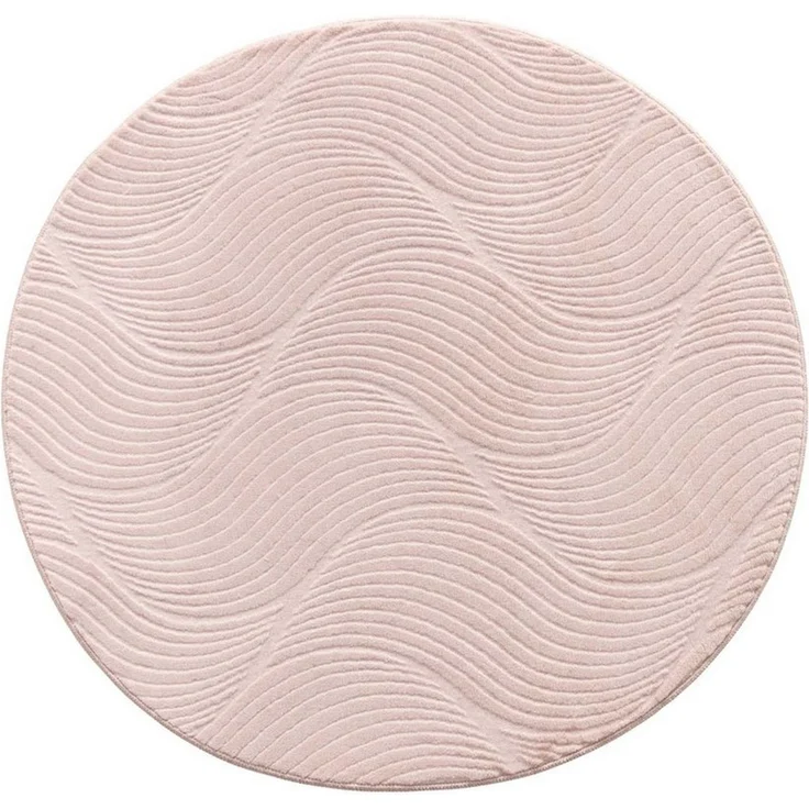 TaraCarpet Teppich TaraCarpet Homestyle 392 Shell, rechteckig, Höhe: 10 mm, Felloptik hoch-tief weich waschbar Düne rosa 50x80 – Bild 3