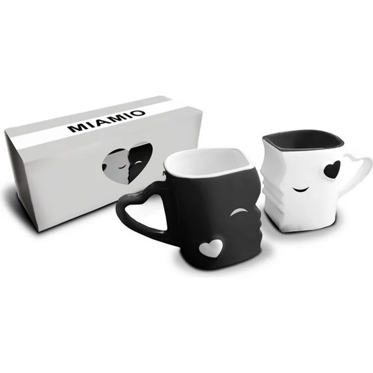 MiaMio Kaffeeservice Küssende Tassen Geschenk Set, Kaffeetassen«, Keramik (2-tlg) – Bild 4