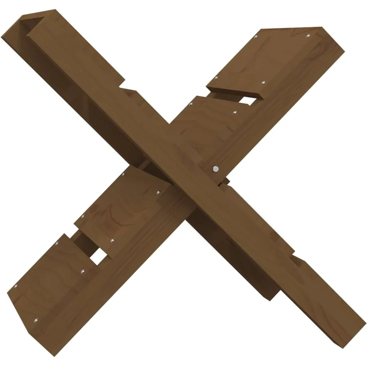 vidaXL Kaminholzhalter Honigbraun 47x39,5x48 cm Massivholz Kiefer 822450 – Bild 1