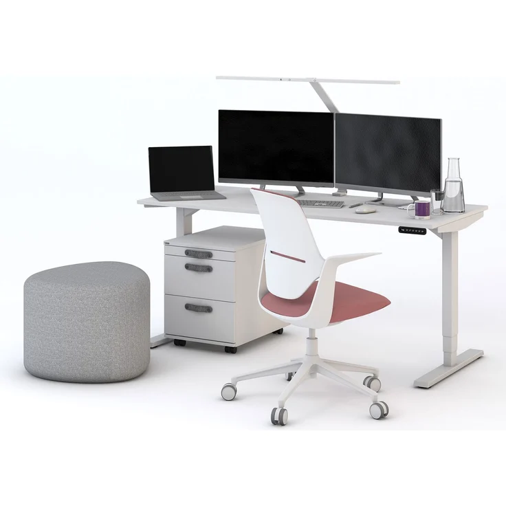 ASSMANN Hocker Messina Grau 40x40x51cm Textil – Bild 3