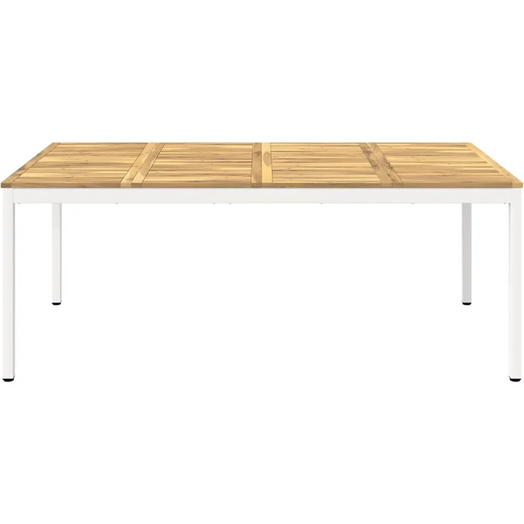 vidaXL Gartentisch NAARDEN Weiß 196 x 100,5 x 75 cm Massivholz Akazie 3394427 – Bild 3