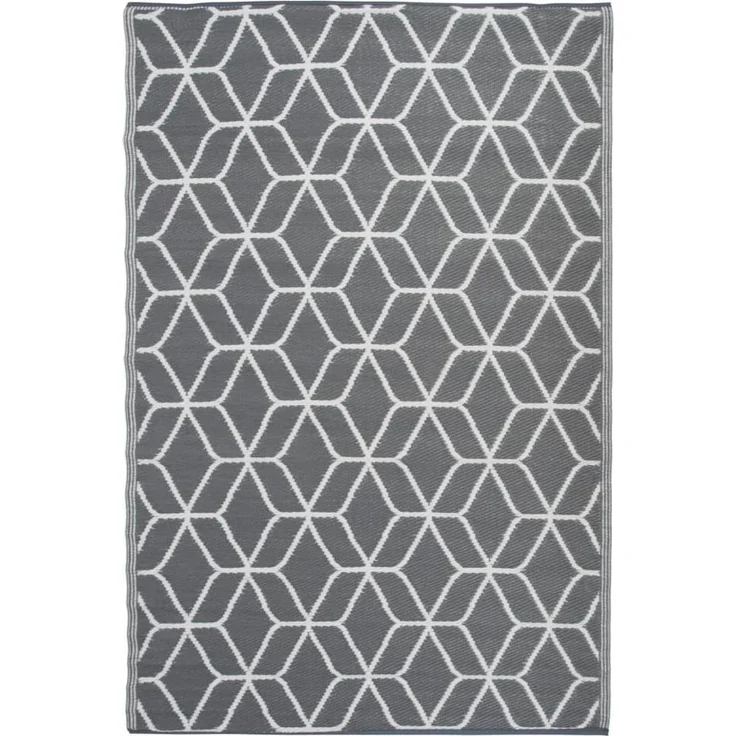 Esschert Design Outdoor-Teppich 180x121 cm Grau und Weiß OC25 421301 – Bild 1