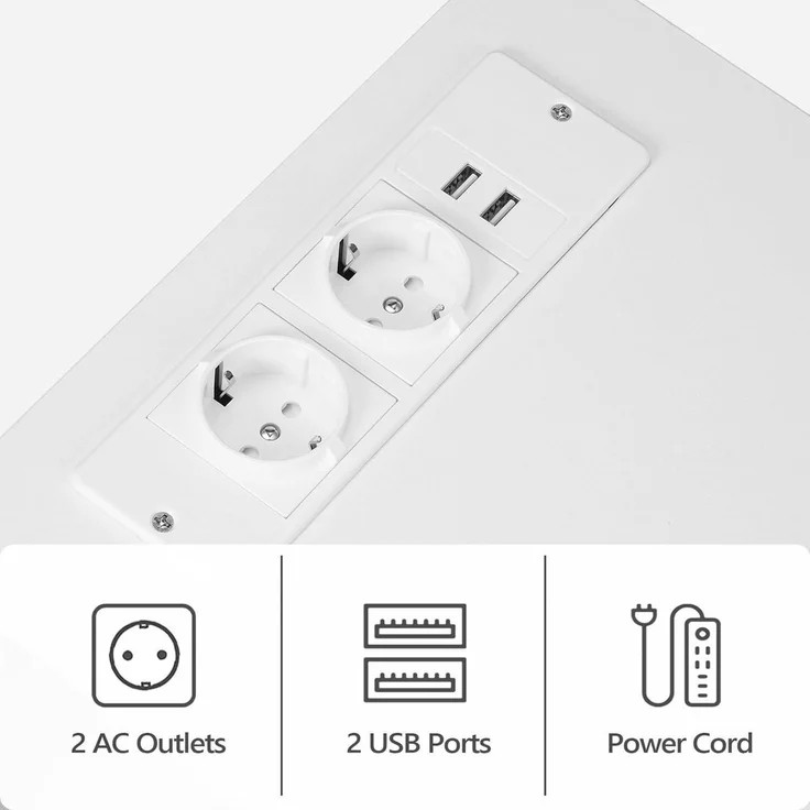 Couchtisch mit Ladestation LED-Sensorleuchte Beistelltisch Ablagen – Bild 7