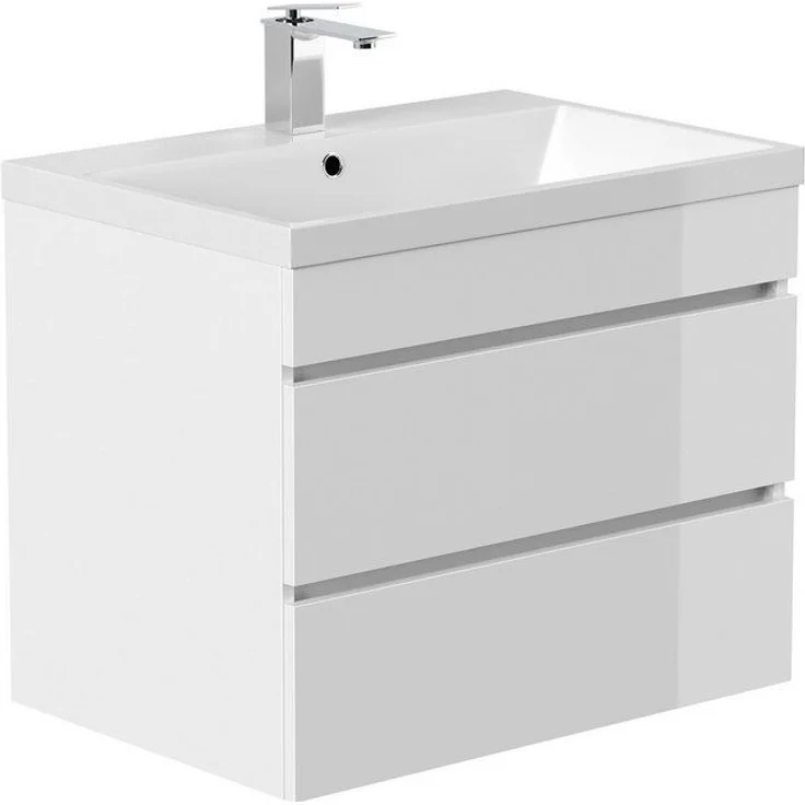 Posseik Badmöbel-Set Badmöbel Waschplatz "Fellini 70" weiß Hochglanz – Bild 4