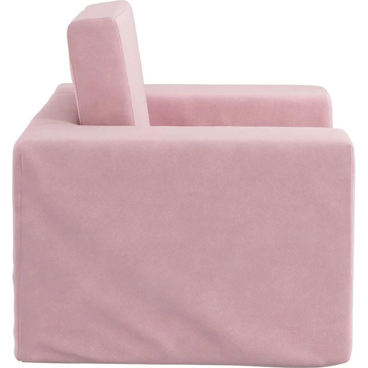 vidaXL Schlafsofa für Kinder Rosa Weicher Plüsch 4104789 – Bild 5