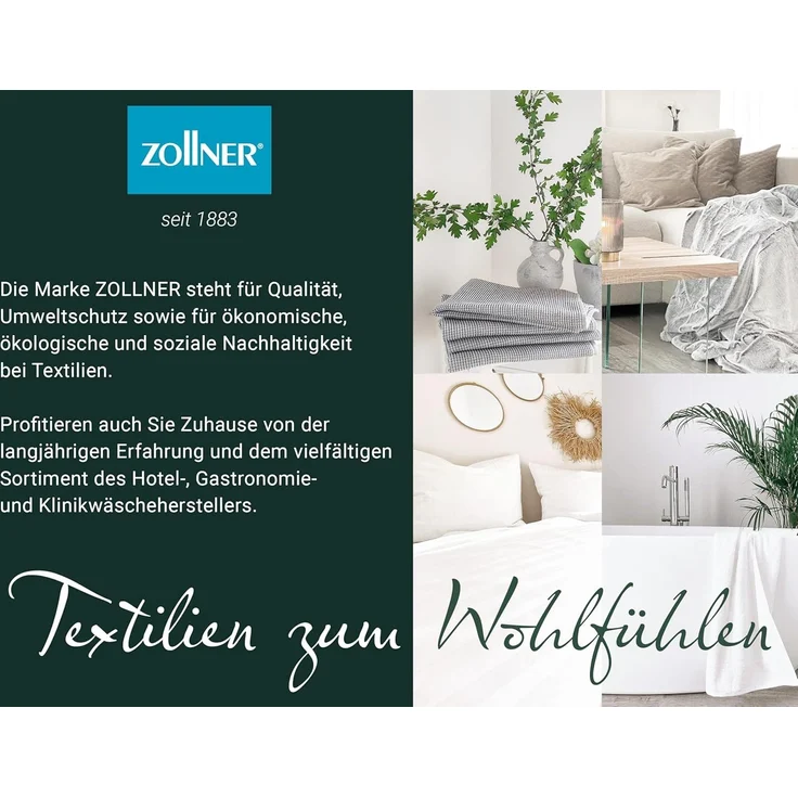 ZOLLNER Badematte, angenehmes Hautgefühl, fußbodenheizung geeignet, 100% Baumwolle, rechteckig, Badematte, 100% Baumwolle, vom Hotelwäschespezialisten – Bild 7