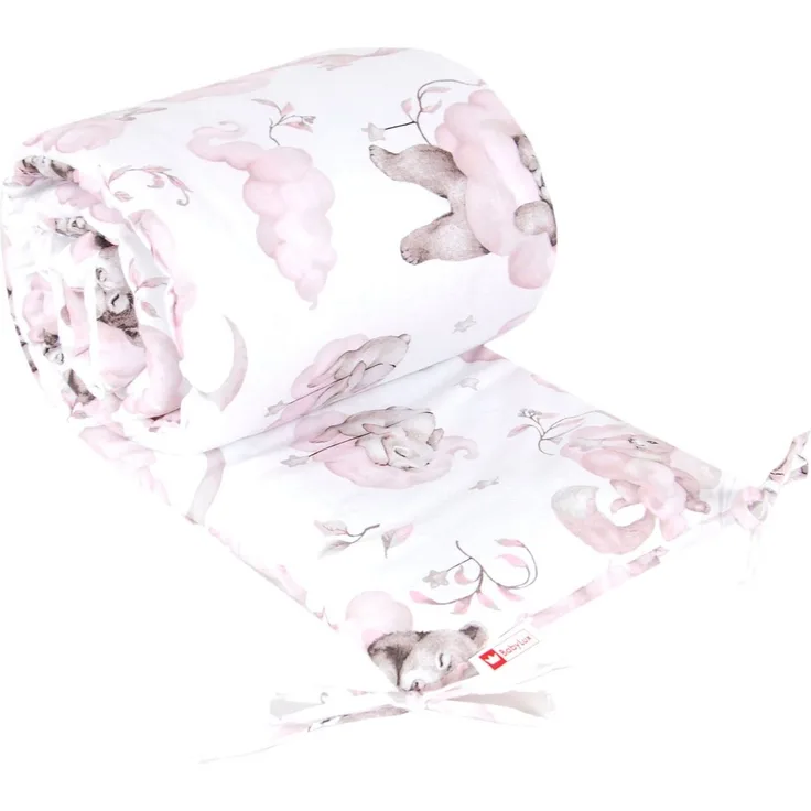 BabyLux Bettnestchen BABYLUX Bettumrandung NESTCHEN Bettnestchen 210 x 30 cm Babybett, 128. Bär Rosa