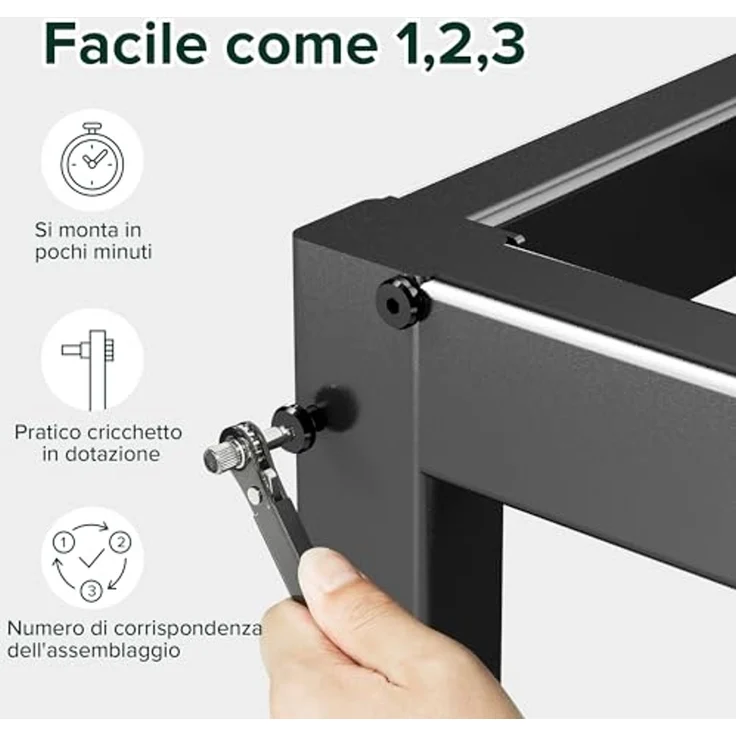 Zinus Elias Bett 80x190 cm – Bettgestell 36 cm mit Stauraum unter dem Bett – Plattformbett aus Metall – Schwarz – Bild 5