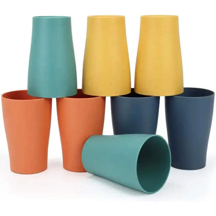 RHP Mehrwegbecher 8-128 Mehrwegbecher trink becher Multicolor Bunt Kunststoff Becher, (64-tlg)