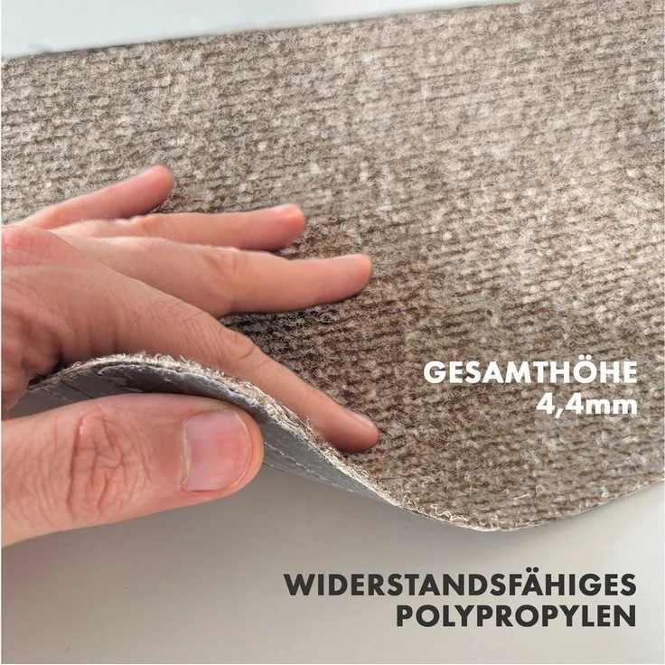 Karat Stufenmatte Denver, Treppenmatte, 5 Farben & 2 Größen, Halbrund, Höhe: 4.4 mm, Günstiger Stufenschutz – Bild 3