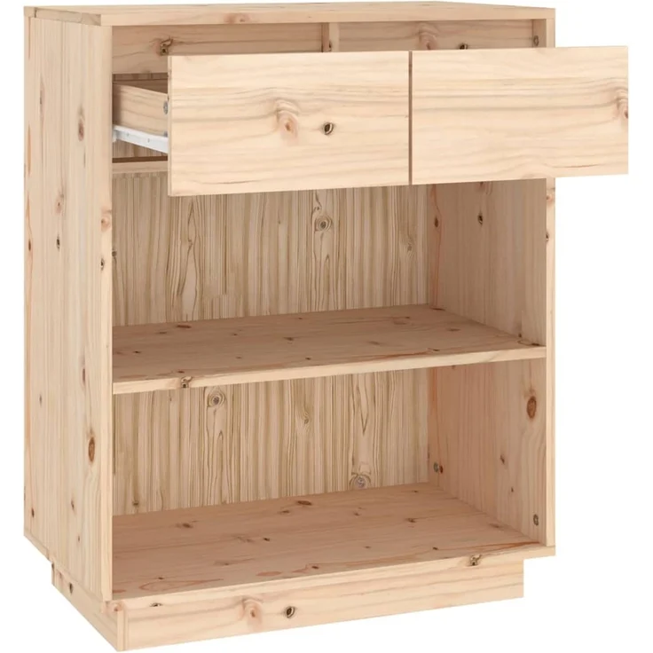 Beistellschrank, Büroschrank, Sideboard 60 x 34 x 75 cm Massivholz Kiefer – Bild 6