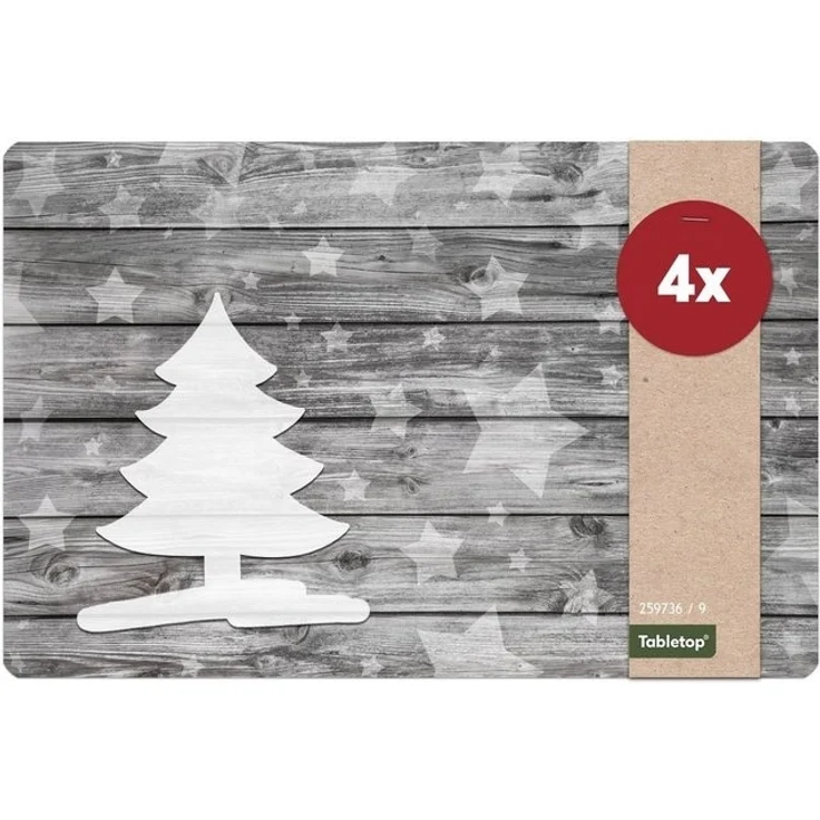 matches21 HOME & HOBBY Platzset Abwaschbare Tischsets 4er Set Weihnachten Weihnachtsbaum, (4-St), Platzsets als Tisch-Untersetzer und Tisch-Deko für Esstisch Teller – Bild 4