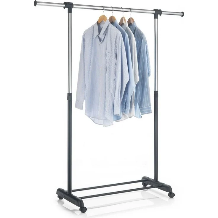 CARO-Möbel Garderobenständer SALA, Rollgarderobe Teleskop Garderobenständer Roll Kleiderständer Kleiderwa