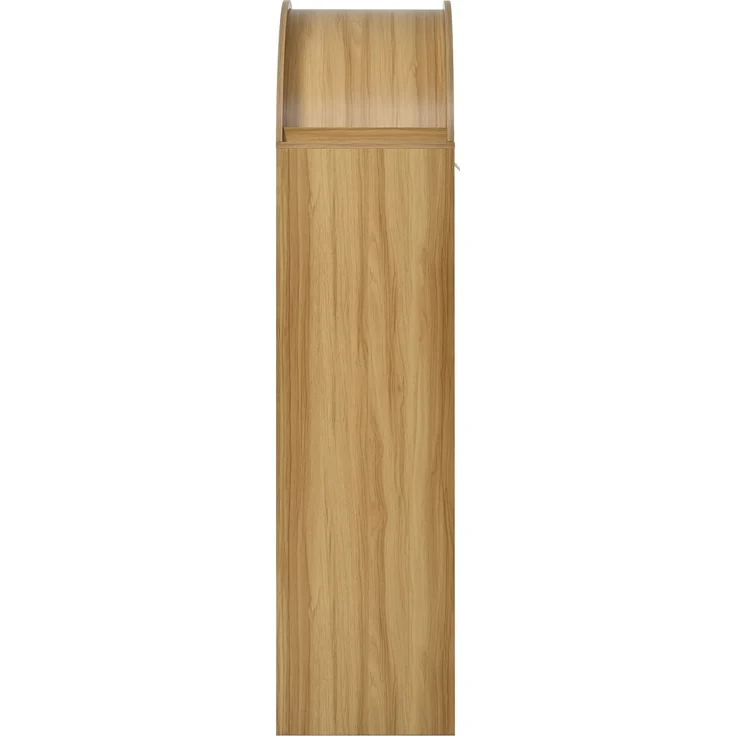 DESVIAE Sideboard mit Glastüren und gewölbtem Design 78x176x40 cm Spanplatte Natur – Bild 9