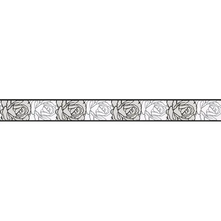 A.S. Création Bordüre Only Borders 11, glatt, floral, gemustert, geblümt, Bordüre selbstklebend Papier Wand Decke Schräge Borte Wohnzimmer Optik