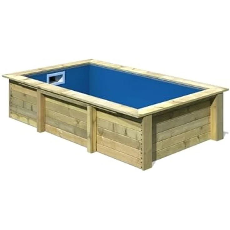 Karibu Rechteckpool Holzpool Large inkl. Sandfilteranlage & Skimmer, Massivholz, witterungsbeständig, wetterfest – Bild 2