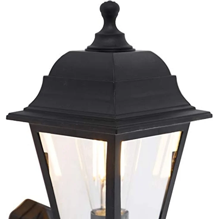 Qazqa Außen-Wandleuchte Capital, ohne Leuchtmittel, E27, Schwarz, Klassisch / Antik, Kunststoff, 1-flammig – Bild 6