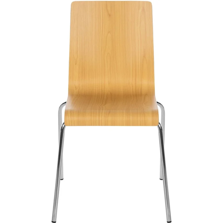 CLP 4er Set Stapelstühle Gahanna Formholz mit HPL-Laminat Stahlgestell bis 150 kg,natura – Bild 5