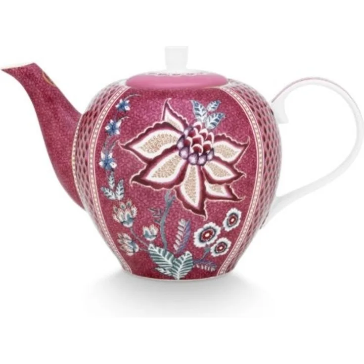 Pip Studio Teekanne Flower Festival Dark Pink (Groß) 51.005.067