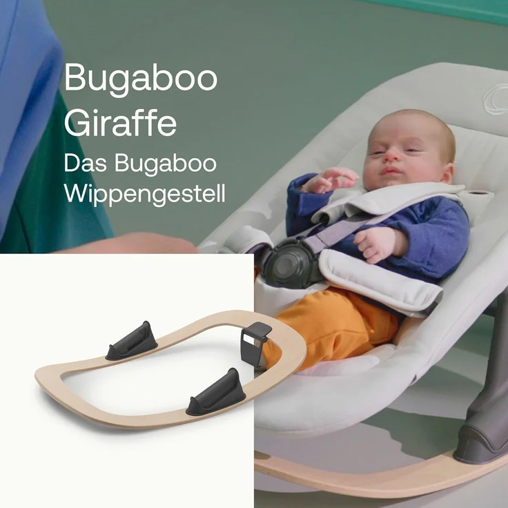 Bugaboo Giraffe Wippstuhl Gestell Neutral Wood Holz natur – Bild 3