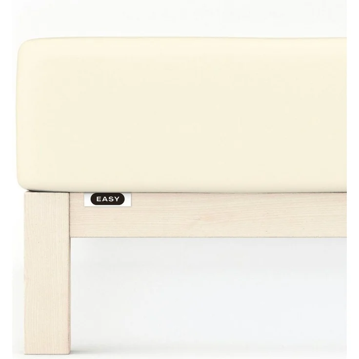 Schlafgut 'Easy' Spannbettlaken, MADE IN GREEN by OEKO-TEX®, Gummizug: rundum, Jersey Elasthan, Yellow Light, XL 180x200 cm - 200x220 cm – Bild 2