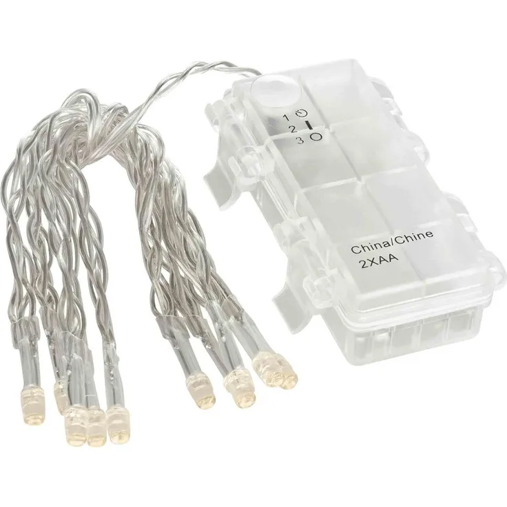3x 10er LED Outdoor Lichterkette Set Batteriekette Weihnachten Beleuchtung Deko warmweiß