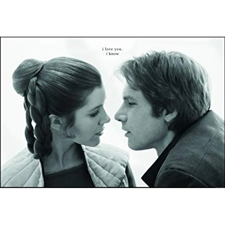 Komar Wandbild Star Wars Classic Leia Han Love, Kinderzimmer Dekoration, Kunstdruck, 70 x 50 cm, bunt, ohne Rahmen, Premium-Fotopapier, MADE IN GERMANY – Bild 1