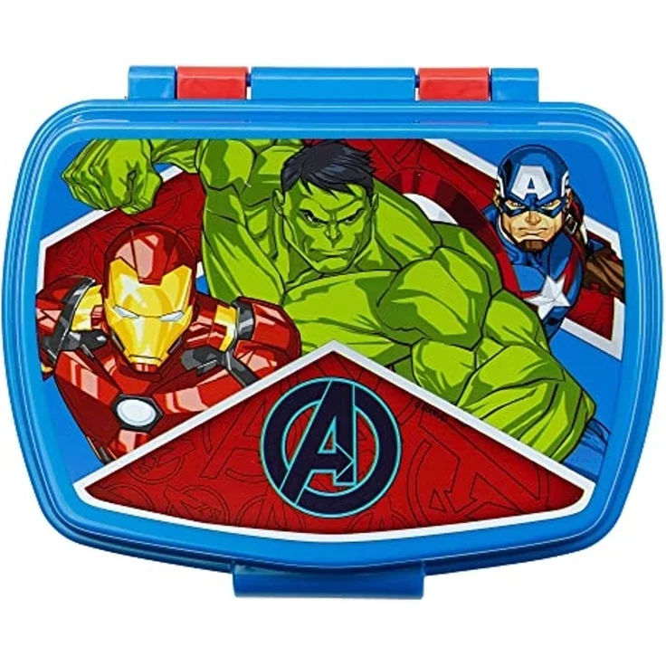 Marvel Avengers Lunchbox für Jungs mit Motiv ca. 17,5 x 14 x 6 cm – Bild 2