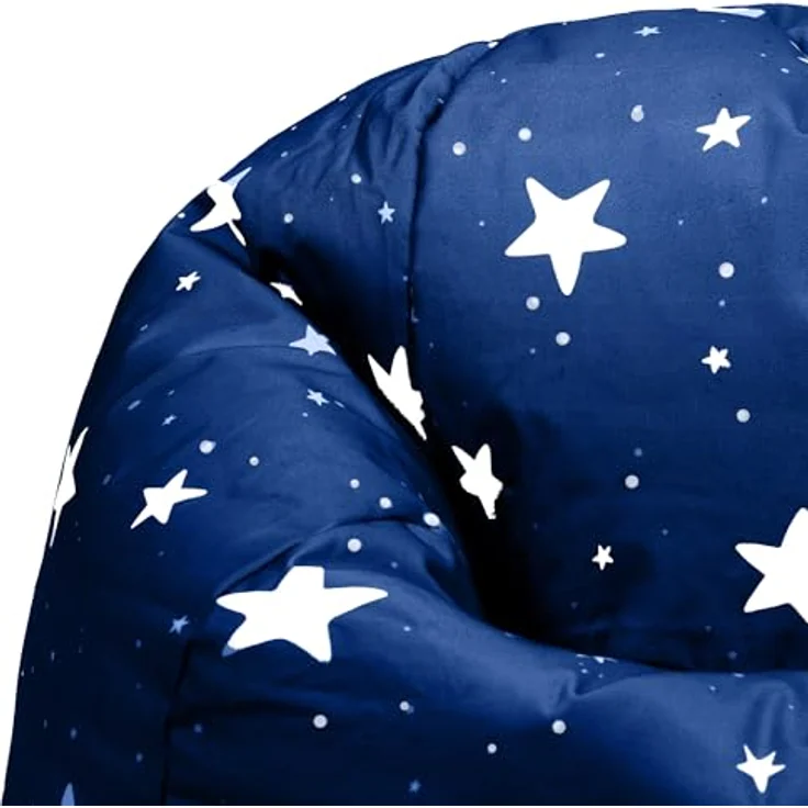 Icon Sitzsack Sessel für Kinder „Sternenklar“, Dunkelblau, Kindersitzsack Wasserabweisend, Sitzsäcke für den Innen- und Außenbereich mit Füllung – Bild 8