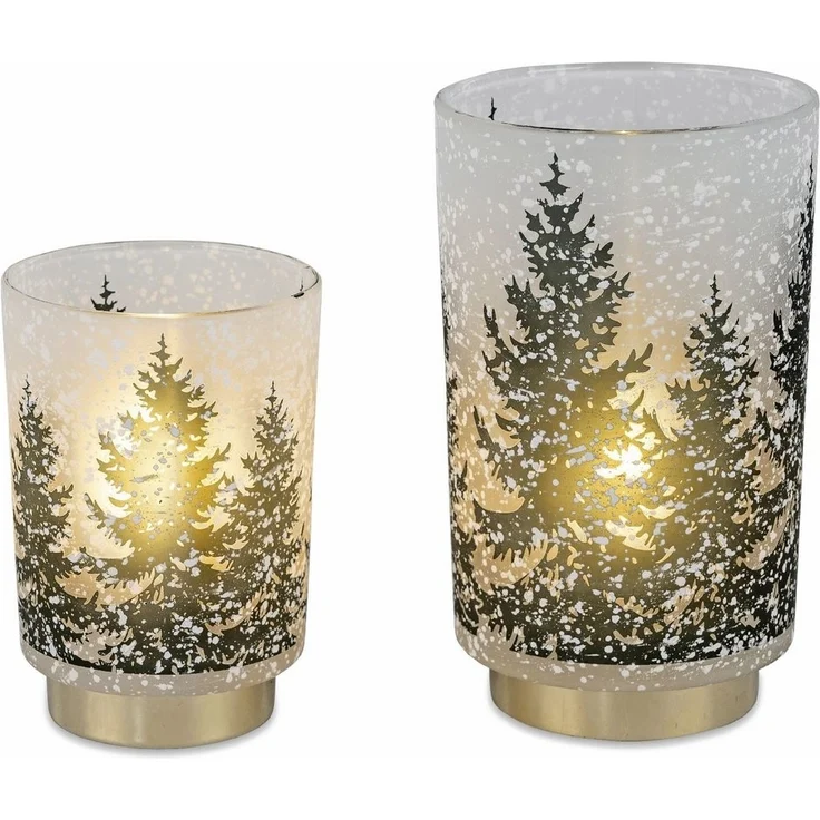 formano LED Tischleuchte Winterwald, mit Timerfunktion, Mehrfarbig, Motiv: Winterwald – Bild 2