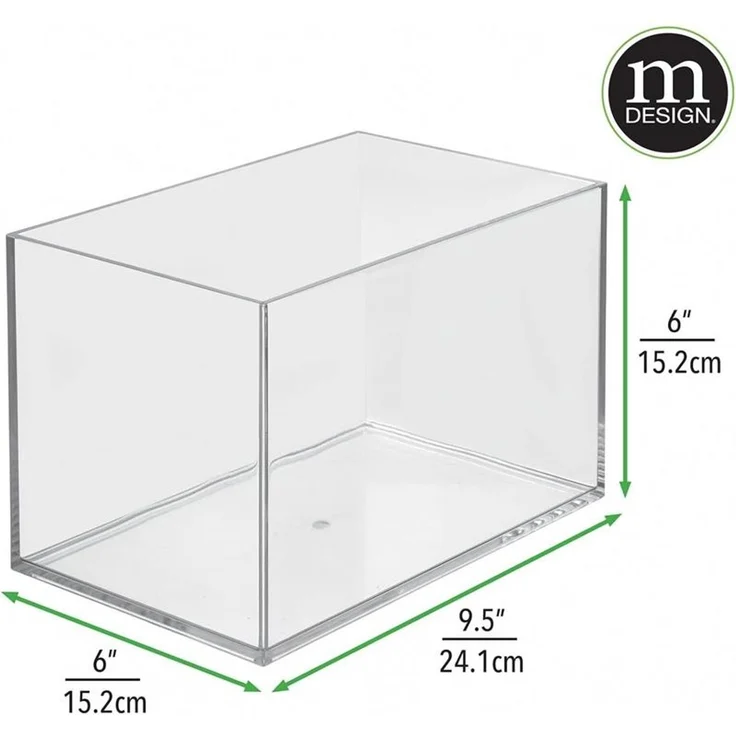 mDesign Schreibtisch Organizer Aufbewahrung Ablage stapelbar 3er-Set Transparent – Bild 2
