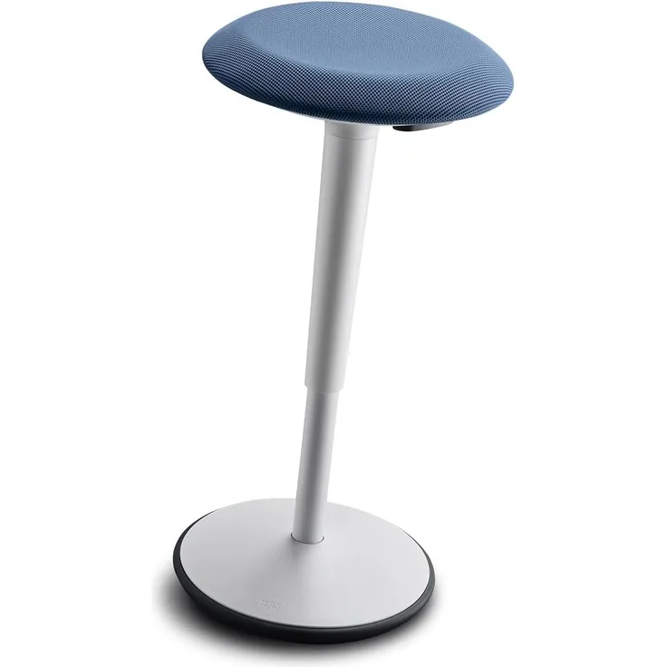 Sedus se:fit, Ergonomischer Hocker, Stehhocker, Stehsitz, Stehhilfe, Blau, Grau, Kunststoff, Gummifuß, 53-80 cm Höhenverstellbar