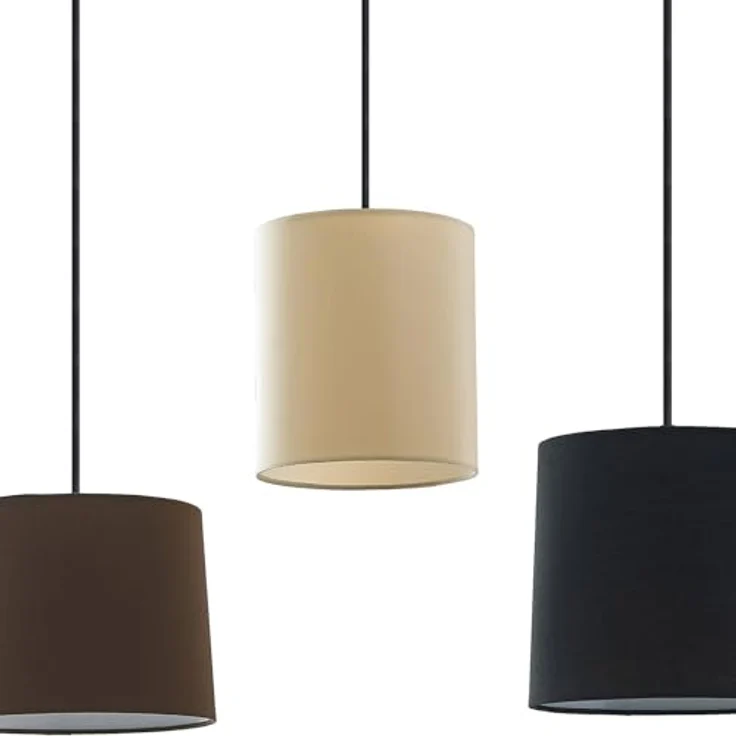 Lindby Pendelleuchte 'Amilia', Holzlampe mit 5 E27 Fassungen, Schwarz, Grau, Beige, Braun, Weiß, 125x25 cm, ideal für Esszimmer und Wohnzimmer – Bild 8